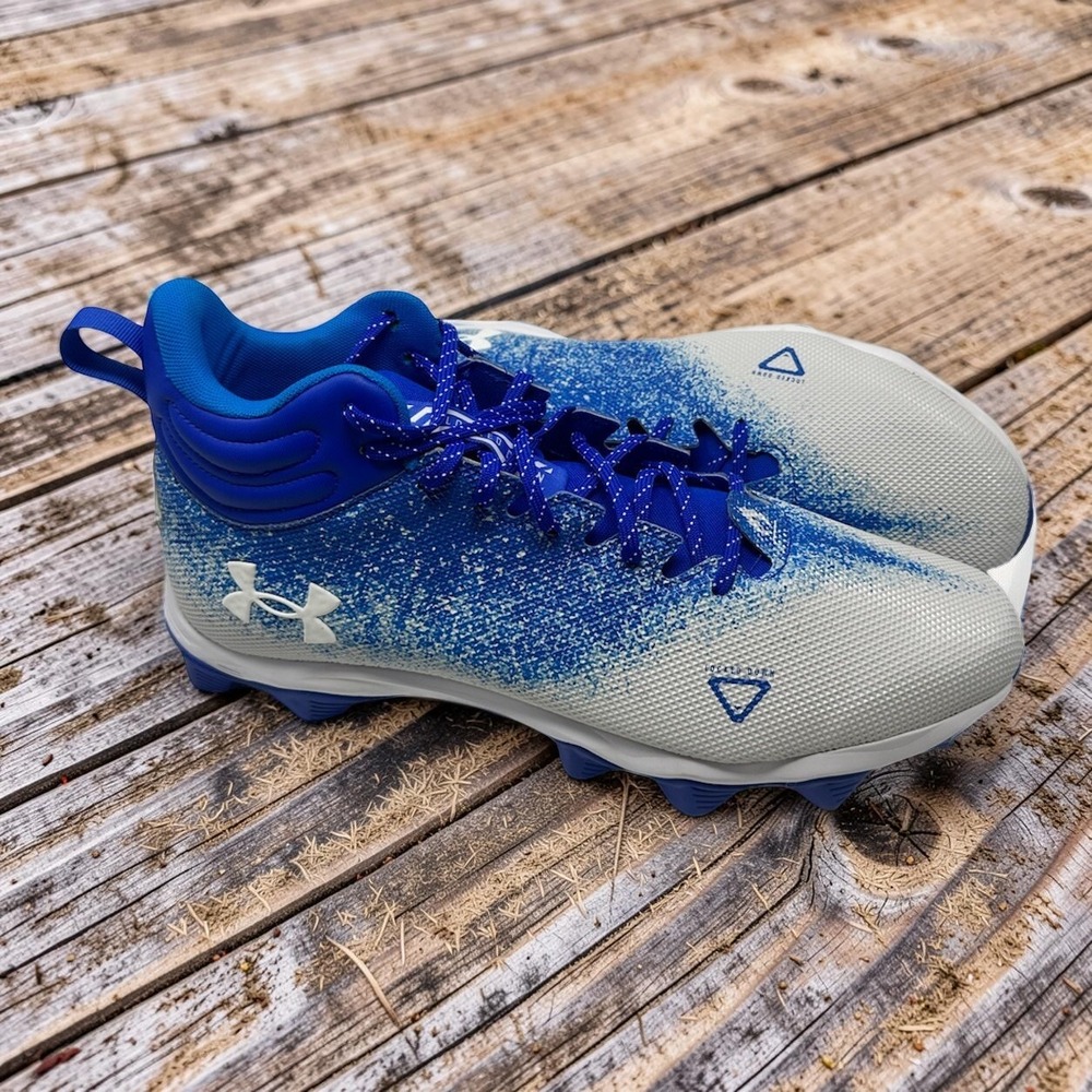 Under Armour Spotlight Franchise 2.0 Locked Down Football Cleats Blue Mens 16